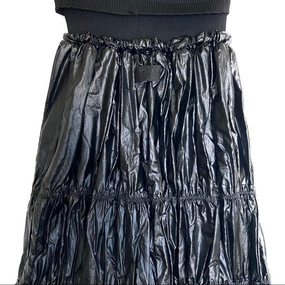 DIESEL O-LIN Tiered Nylon Drawstring Maxi Skirt - Picture 9 of 9